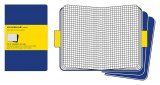 Записная книжка Moleskine Cahier (в клетку, 3 шт.), XLarge, синяя