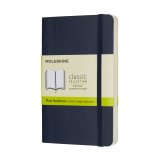 Записная книжка Moleskine Classic Soft (нелинованная), Pocket, темно-синяя