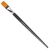 BRAUBERG ART CLASSIC Кисть художественная профессиональная синтетика жесткая, плоская, длинная ручка № 24