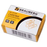 BRAUBERG Скрепки, 28 мм, золотистые, 100 штук, в картонной коробке BRAUBERG Скрепки, 28 мм, золотистые, 100 штук, в картонной коробке