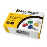 BRAUBERG Зажимы для бумаг, комплект 12 шт., 41 мм, на 200 л., цветные, в картонной коробке BRAUBERG Зажимы для бумаг, комплект 12 шт., 41 мм, на 200 л., цветные, в картонной коробке
