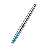 Cleo Skribent Chiffre 2000 Aqua Blue ручка перьевая F (голубой / хром)