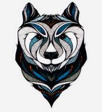 Bear №25. Одиночная наклейка А6