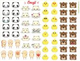 Emoji_Зверюшки. Лист виниловых наклеек А4