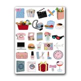 Objects. Лист виниловых наклеек А6