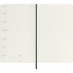 Moleskine Еженедельник Classic Soft Weekly (2024), Large, синий сапфир