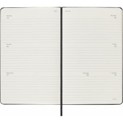 Еженедельник Moleskine Classic Weekly (горизонтальный, 2024), Large, черный