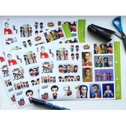 Теория большого взрыва (The Big Bang Theory). Лист виниловых наклеек А4