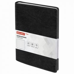 BRAUBERG Office PRO Тетрадь на гребне, черная, 80 л. А5