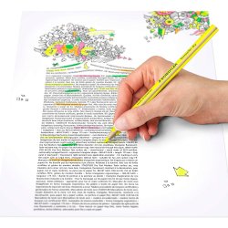 STAEDTLER TextSurfer Текстовыделитель-карандаш трехгранный, сухой, неон, грифель 4 мм