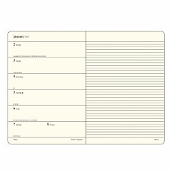 Leuchtturm1917 Еженедельник-блокнот на 2017 год, неделя на странице Master