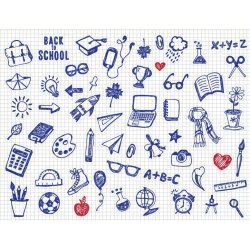 Школа. Лист виниловых наклеек А4