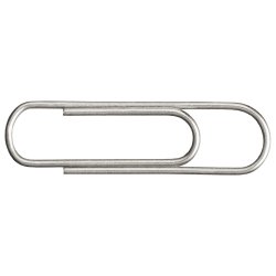 BRAUBERG Скрепки, 28 мм, никелированные, 100 штук, в картонной коробке