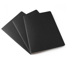 Записная книжка Moleskine Cahier (в клетку, 3 шт.), Large, черная