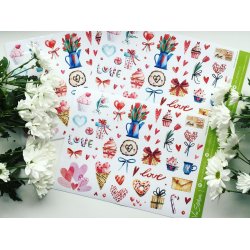 Spring Love. Лист виниловых наклеек А4