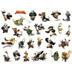 Кунг-фу Панда (Kung Fu Panda). Лист виниловых наклеек А4