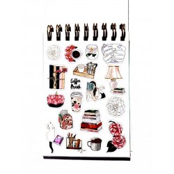 Pink Stickers. Стикербук на пружине А7