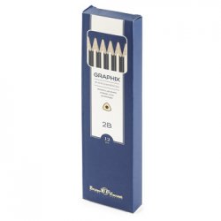 Набор чёрнографитовых карандашей Bruno Visconti Graphix очень мягких 2B (12 шт.)