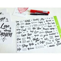 Леттеринг. Лист виниловых наклеек А4