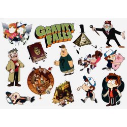 Gravity Falls 1. Лист виниловых наклеек А4