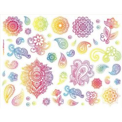 Paisley. Лист виниловых наклеек А4