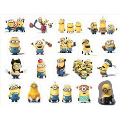 Миньоны (Minions). Лист виниловых наклеек А4