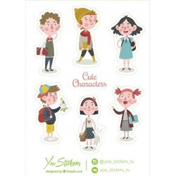 Friends. Лист виниловых наклеек А6