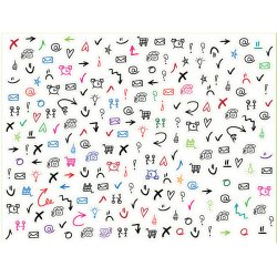 Знаки для ежедневника. Лист виниловых наклеек А4