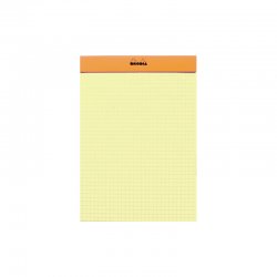 Rhodia Orange A5 Yellow Pad stapled
