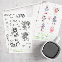 Life Online. Лист виниловых наклеек А6