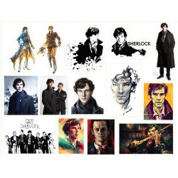Шерлок Холмс (Sherlock Holmes). Лист виниловых наклеек А4