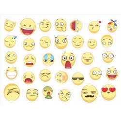 Смайлы (Smiles). Лист виниловых наклеек А4