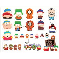 Южный Парк (South Park). Лист виниловых наклеек А4