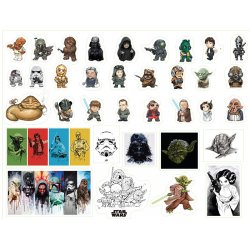 Звездные войны (Star Wars). Лист виниловых наклеек А4