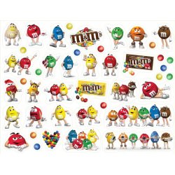 M&M's. Лист виниловых наклеек А4