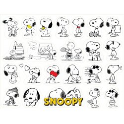 Снупи (Snoopy). Лист виниловых наклеек А4