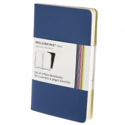 Записная книжка Moleskine Volant (нелинованная, 2 шт.), Pocket, синяя