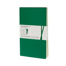 Записная книжка Moleskine Volant (в линейку, 2 шт.), Large, изумрудная