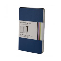 Записная книжка Moleskine Volant (в линейку, 2 шт.), Large, синяя
