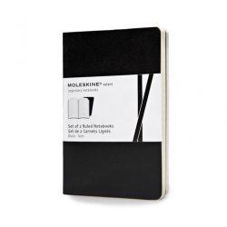 Записная книжка Moleskine Volant (в линейку, 2 шт.), Pocket, черная