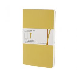 Записная книжка Moleskine Volant (нелинованная, 2 шт.), Large, желтая