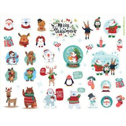 Merry Christmas. Лист виниловых наклеек А4