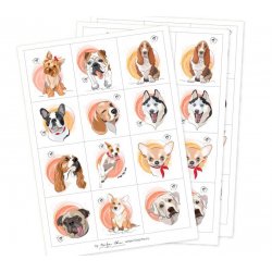 Dogs. Лист виниловых наклеек А5