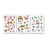 Llamas and Bees. Комплект из 3-х листов виниловых наклеек А6