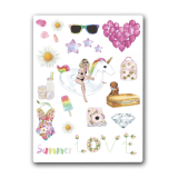 Summer Love. Лист виниловых наклеек А6
