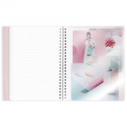 Clairfontaine Тетрадь в клетку на гребне Koverbook Blush коралловая A5