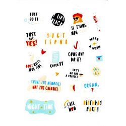 Just Say Yes! Лист виниловых наклеек А6