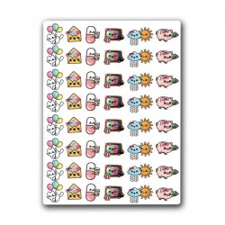 Small Icons Set. Лист виниловых наклеек А6